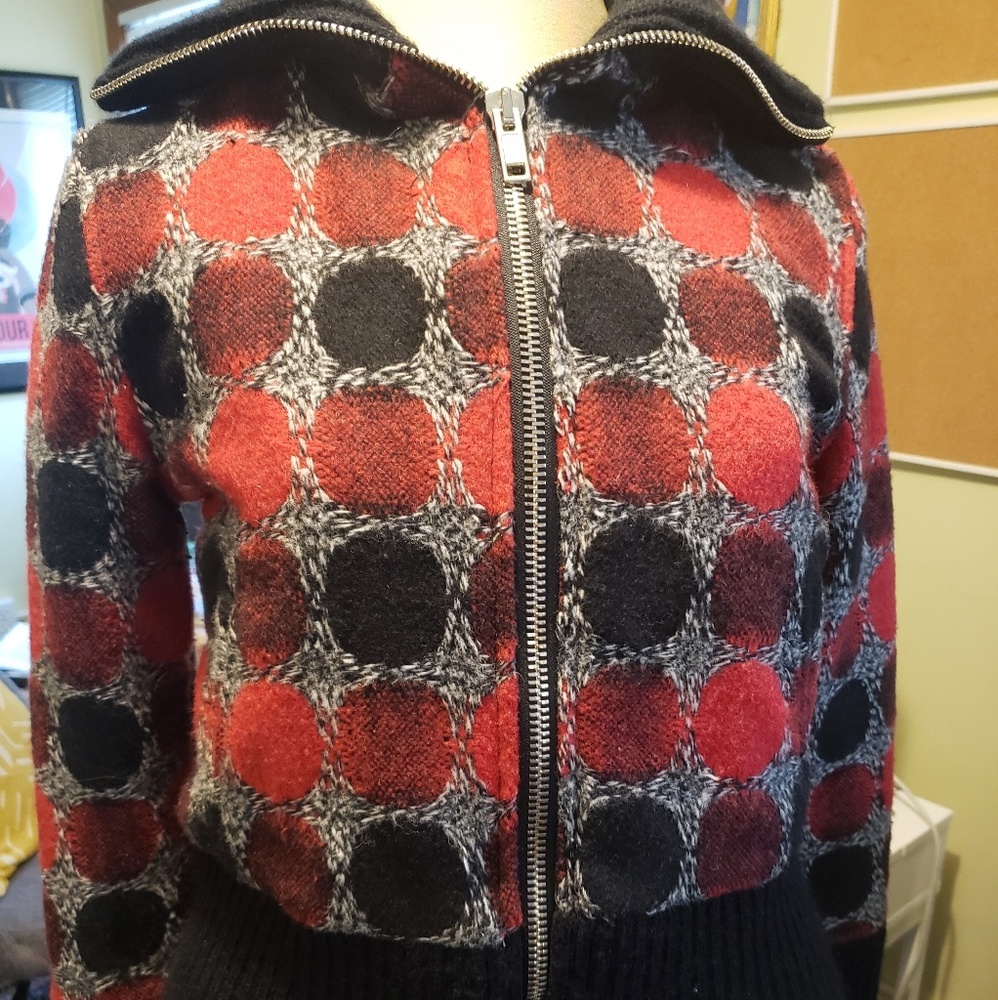 Warm High Collar waist length Jacket Small